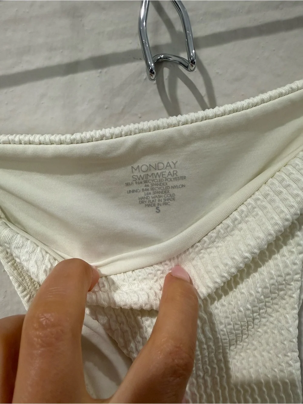 Monday Swimwear COSTA RICA Bikini Set - IVORY CRINKLE
